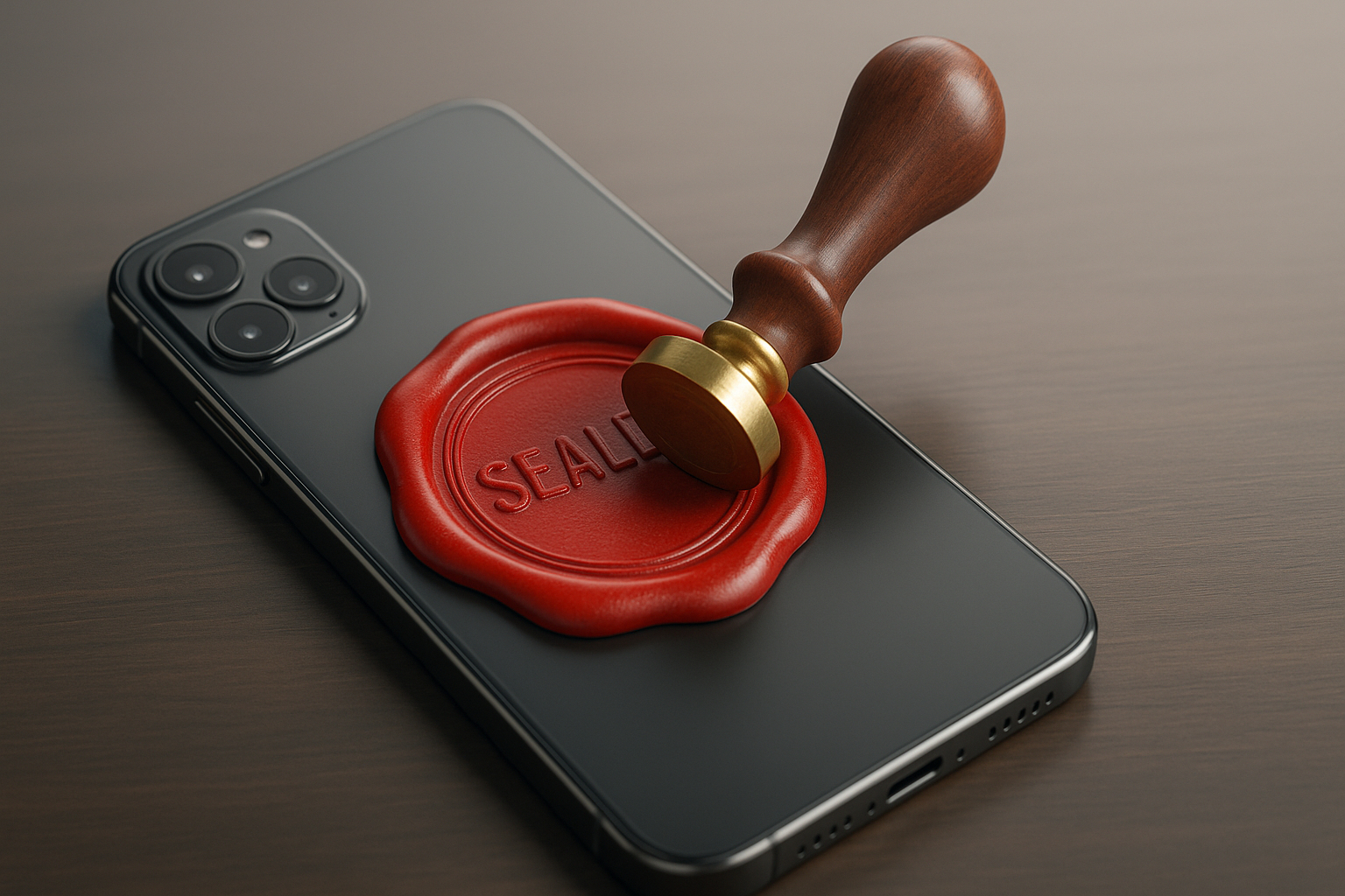 Mise sous scellé smartphone